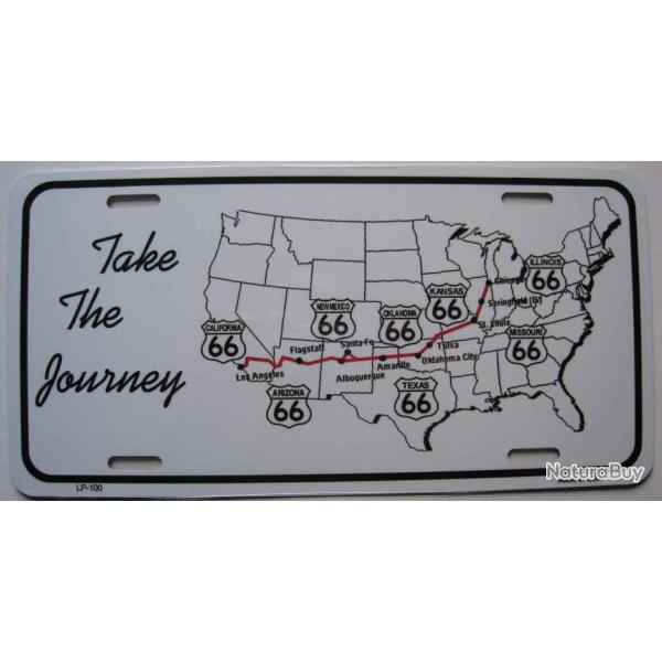 PLAQUE AUTO USA - ROUTE 66 - R�f.100