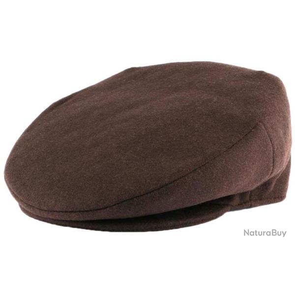 Casquette Plate Marron en laine Cr�ation Fran�aise Marron