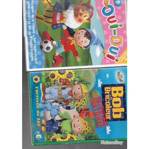 oui-oui vol 9 et bob le bricoleur vol 2 dvd enfants , dessins anims ,