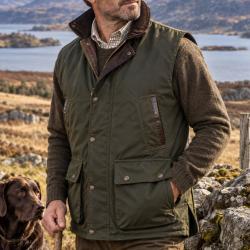 Gilet chasse cir&eacute; vert Derwent