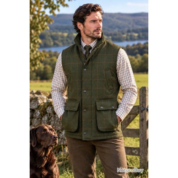 Gilet Tweed Homme Dark