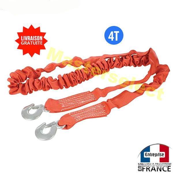 CORDE SANGLE DE REMORQUAGE EXTENSIBLE 4M 4T POUR VEHICULES VOITURE PAS CHER