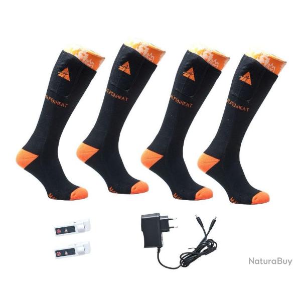 LOT DE 2  ALPENHEAT CHAUSSETTES CHAUFFANTES FIRE-SOCKS