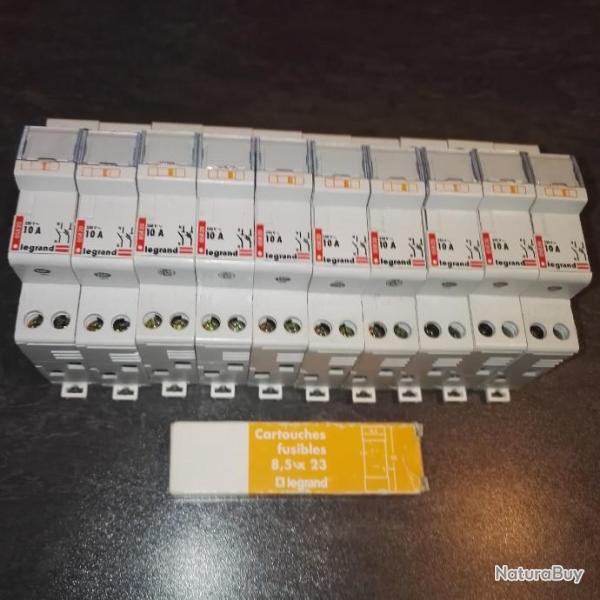 Boite de 10 porte- fusibles 10A Legrand neuf