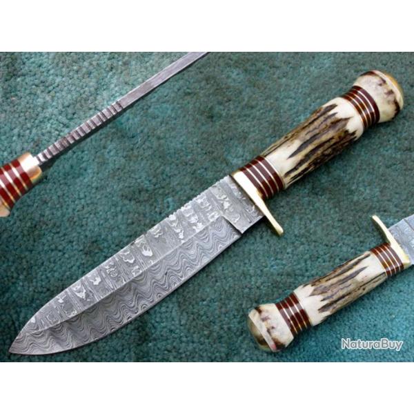 COUTEAU DE CHASSE DAMAS BOIS DE CERF