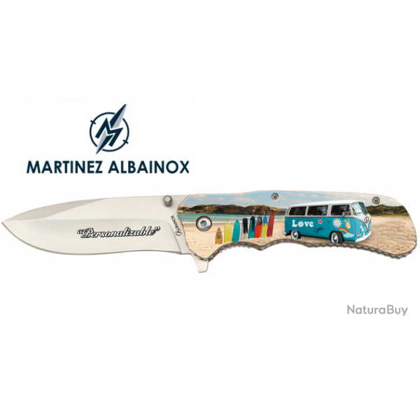 Couteau Pliant Peace & love 3D  Lame de 9 cm