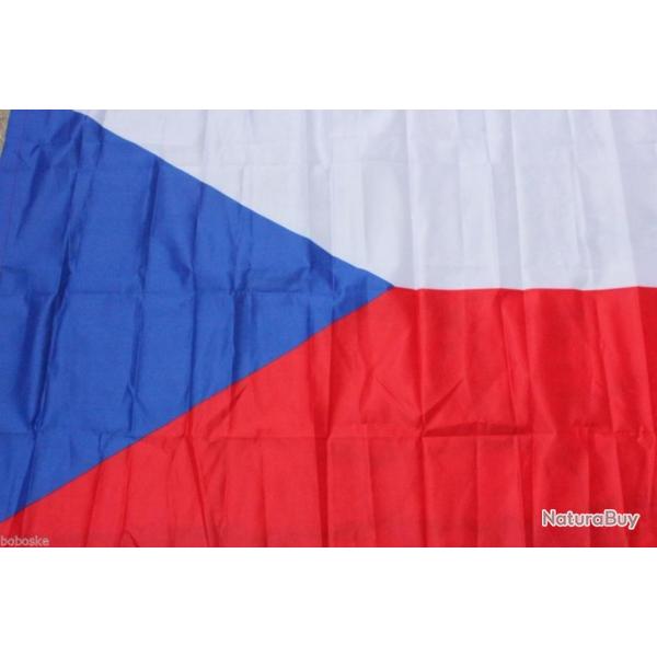 Drapeau Tch�que  150x90 cm 100% polyester (NEUF)
