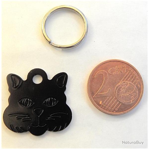 MEDAILLE Grav�e chat chaton noire petit mod�le gravure, personnalisation offerte