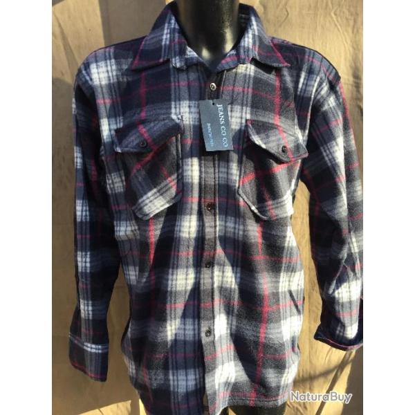 Chemise Bucheron Polaire  Homme Manches Longues chaude et l�g�re Neuf M au 3XL