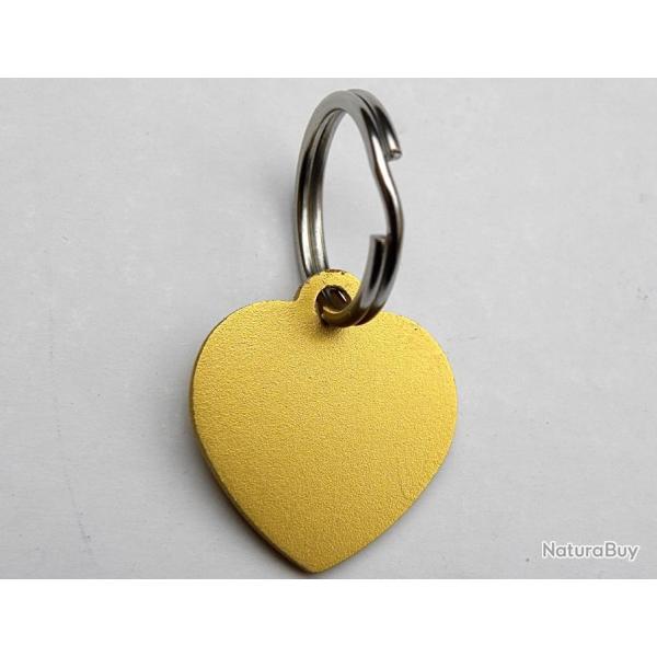 MEDAILLE Grav�e coeur chat chaton dor�e petit mod�le gravure, personnalisation offerte