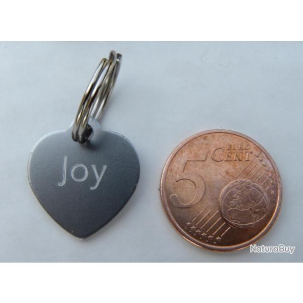 MEDAILLE Grav�e coeur chat chaton argent�e petit mod�le gravure, personnalisation offerte