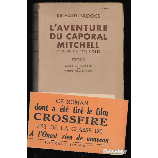 l'aventure du caporal mitchell , roman de guerre