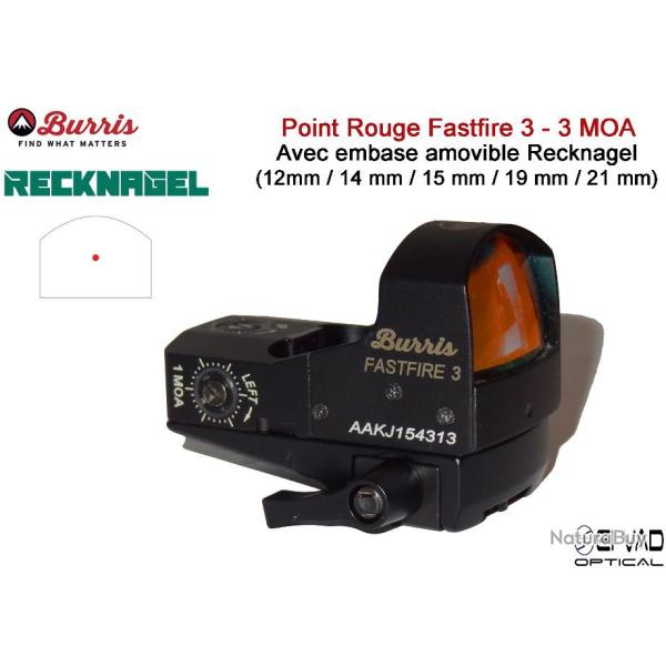 Point Rouge BURRIS FastFire 3 avec embase amovible Recknagel Weaver