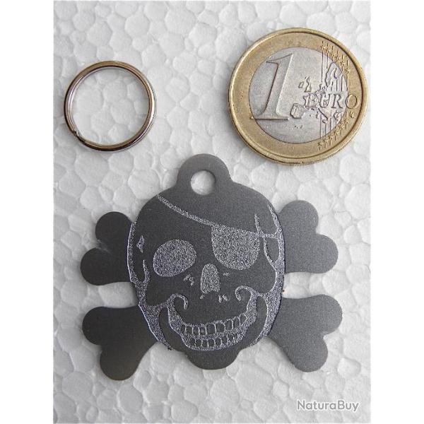 MEDAILLE Grav�e chien corsaire argent� grand modele gravure, personnalisation offerte