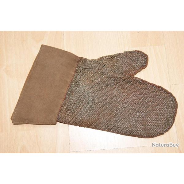 gant de fureteur ou fauconnier avec maille acier (d8b36)