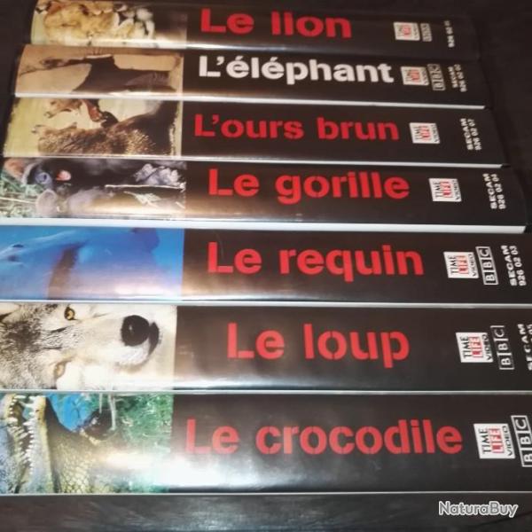 Lot de 7 VHS Le grand spectacle du monde animal sauvages