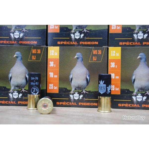 CARTOUCHES MS SPECIAL PIGEON 36GR CALIBRE 12 PROMO ( lot de 100 )