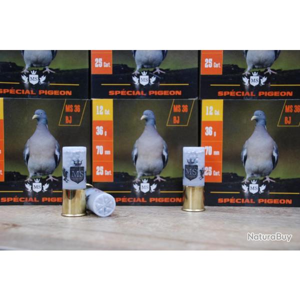 CARTOUCHES MS SPECIAL PIGEON 36GR Nickel� CALIBRE 12 PROMO ( lot de 100 )