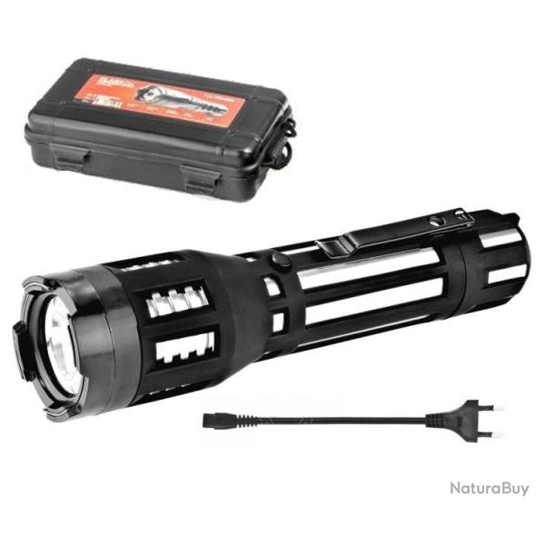 Offrez ce Shocker 3 000 000 V Lampe de Poche   Couleur Argent l *Rechargeable au secteur*