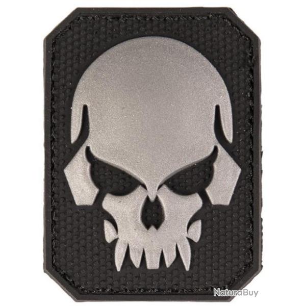 Patch PVC Tte de mort Noir 6 x 4.5cm