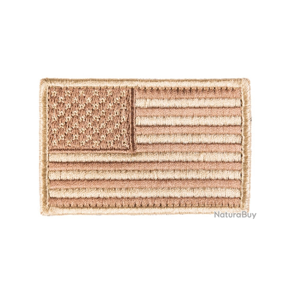 Paire de Patchs brods drapeau USA Tan