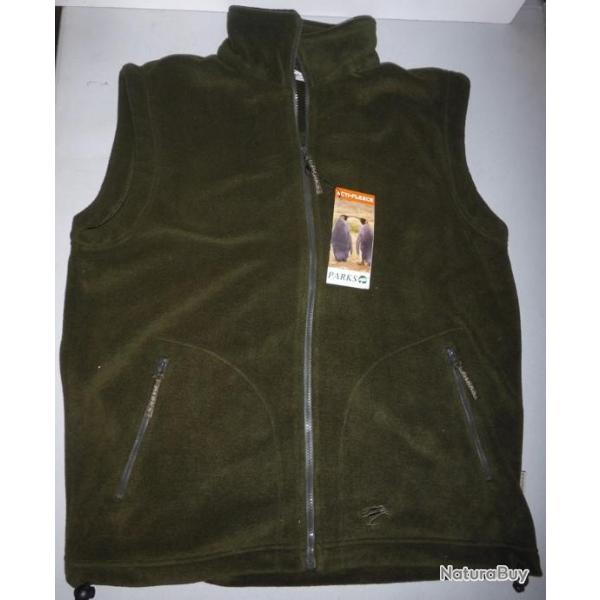 DESTOCKAGE : Gilet polaire PARKS ACTI-FLEECE vert for�t Fabrication Europe taille M