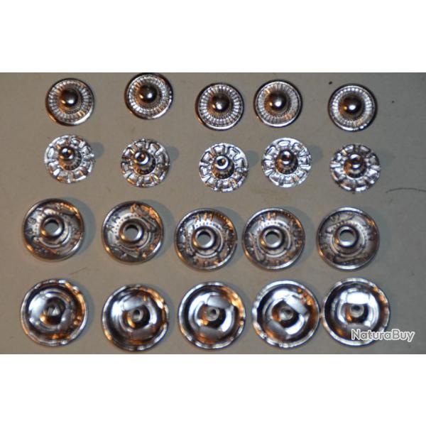 Suite d�barra de mon atelier Bouton pression Argent