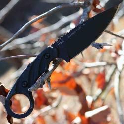 Couteau de Combat Tops Knives CUT Combat Utility Tool Black Karambit Acier 1095 Made USA TPCUT40A