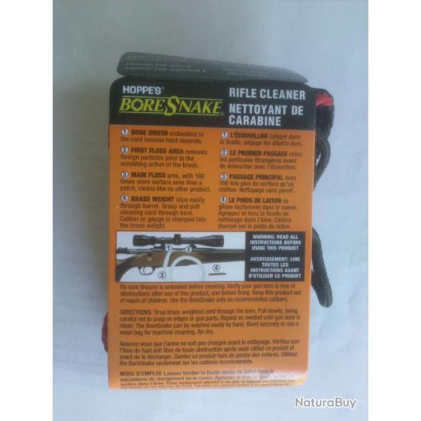 CORDON  NETTOYANT POUR ARMES CALIBRE 6mm - 243