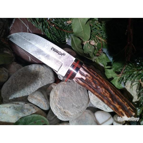 COUTEAU DE CHASSE DAMAS -  BOIS DE CERF (3)