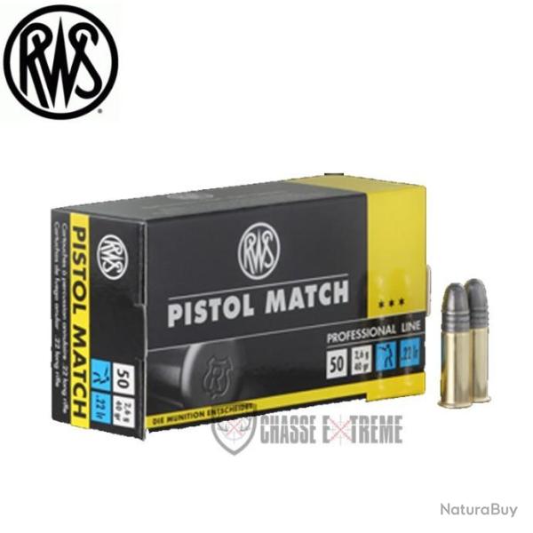 50 Munitions RWS Pistol Match Cal 22 Lr 40gr LRN