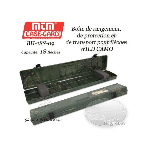 MTM Case-Gard BH-18S-09 Bo�te � fl�ches WILD CAMO pour le transport et le rangement de 18 fl�ches