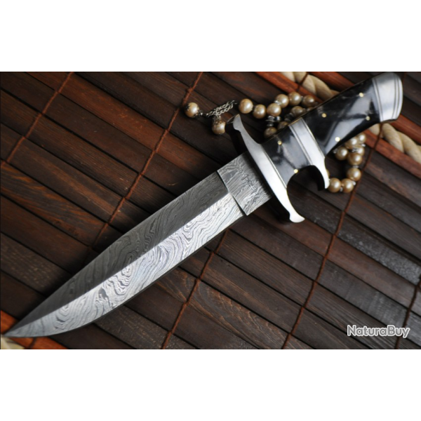 LAME DAMAS - COUTEAU DE CHASSE  lame fixe - BOWIE