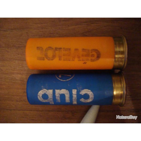 2 cartouches GEVELOT plastique petit culot   cal.12