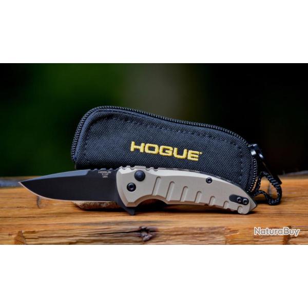 Couteau Hogue X1 Micro Desert Tan Lame Acier 154CM Manche Aluminium Button Lock Clip USA HO24177