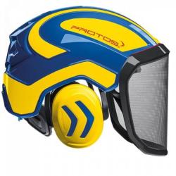Casque Protos Forest bleu jaune