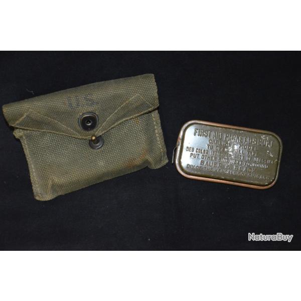 PANSEMENT AMERICAIN & SA POCHETTE DE GI'S-NORMANDIE-LIBERATION-1 ARMEE-2 DB-
