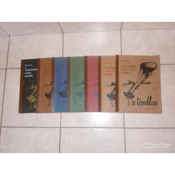 LE TROMBLON revue COMPLETTE du collectionneur d'armes a feu ancienne, n� 1 � 7 aout 1959 a sept 1960
