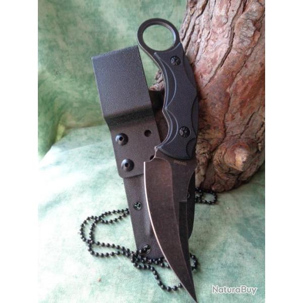 Couteau Tactical Smith&Wesson M&P Karambit Acier 8Cr13MoV Manche G-10 Etui Nylon SW995