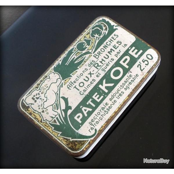 Ancienne boite vide de p�te Kop� 2f50-M�dicaments contre la toux-le rhume-Collection, collectionneur