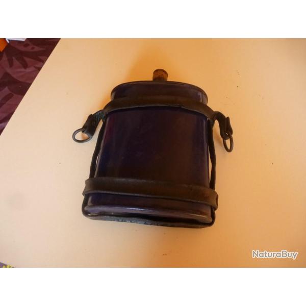 + GOURDE ANGLAISE DE CAVALERIE  WW 1 AVEC SON CUIR