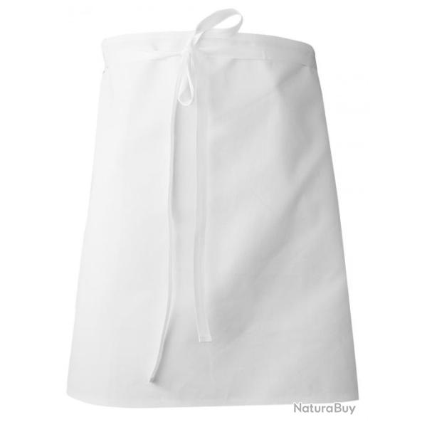 Tabliers de cuisinier rectangle LMA Blanc Court