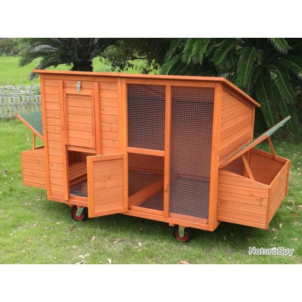 Poulailler MOBILE abri poule caille clapier poussin lapin pintade avis cielterre-commerce