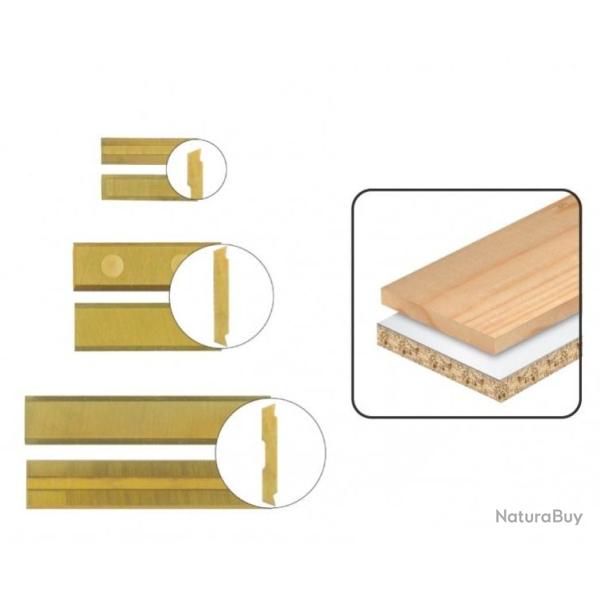 Plaquette Reversible Titane 30x10x1,5 / 4 Coupes / Meches D.14 � 22 Leman