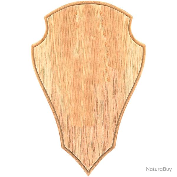 Ecusson en ch�ne massif, avec encoche pour les m�choires (Couleur: claire)