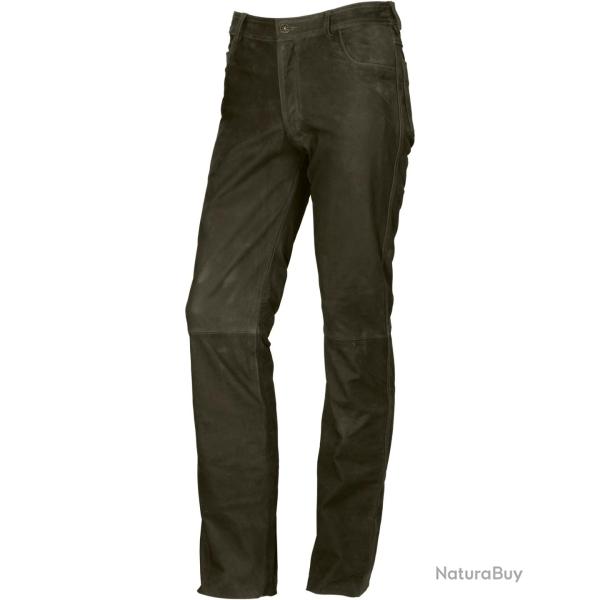 Pantalon de chasse en cuir de buffle Couleur Olive 48