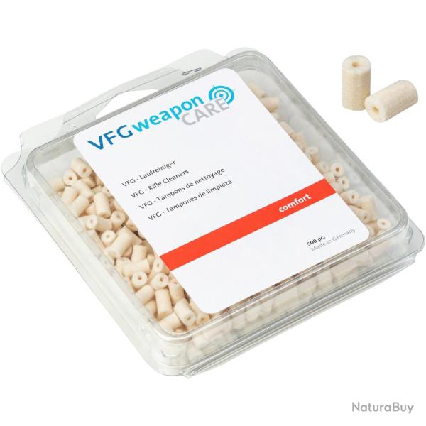 Tampons de nettoyage COMFORT carabines et armes de poing (Calibre: Calibre .375 (500 pces.))
