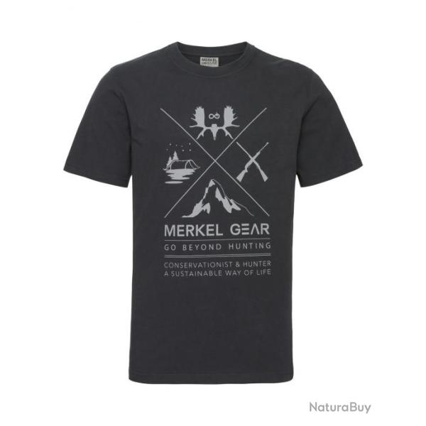 Tee Shirt chasse Couleur Schwarz
