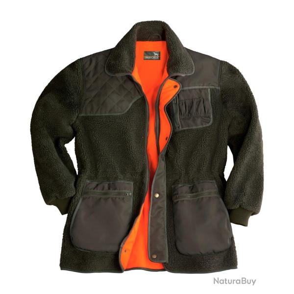 Veste r�versible en fourrure synth�tique Couleur olive orange