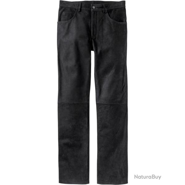 Pantalon en cuir noir Couleur noir
